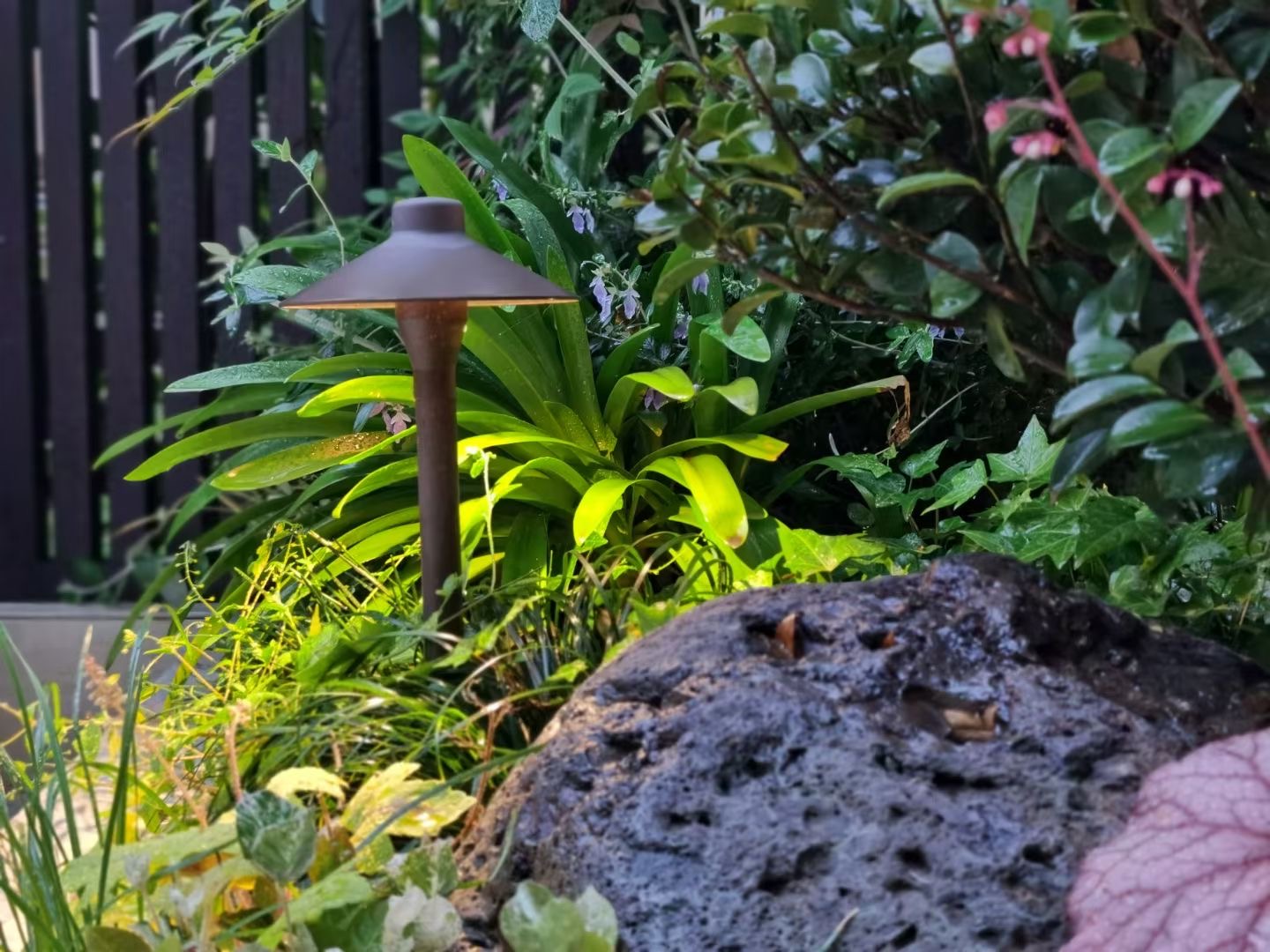 植物灯光景石细节